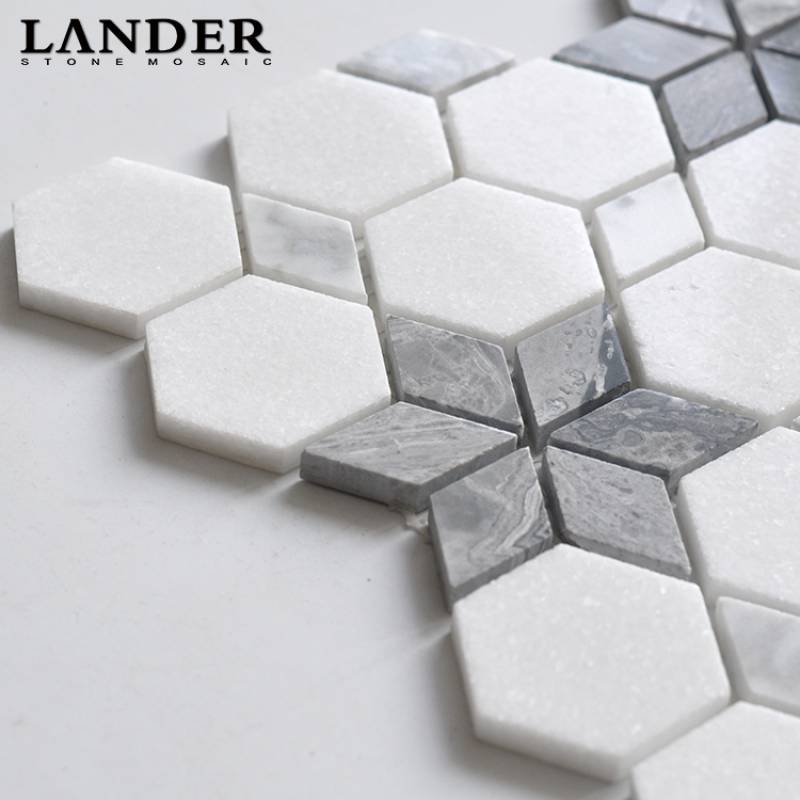 Mosaic đá tự nhiên trang trí mix ốp tường VDM0003